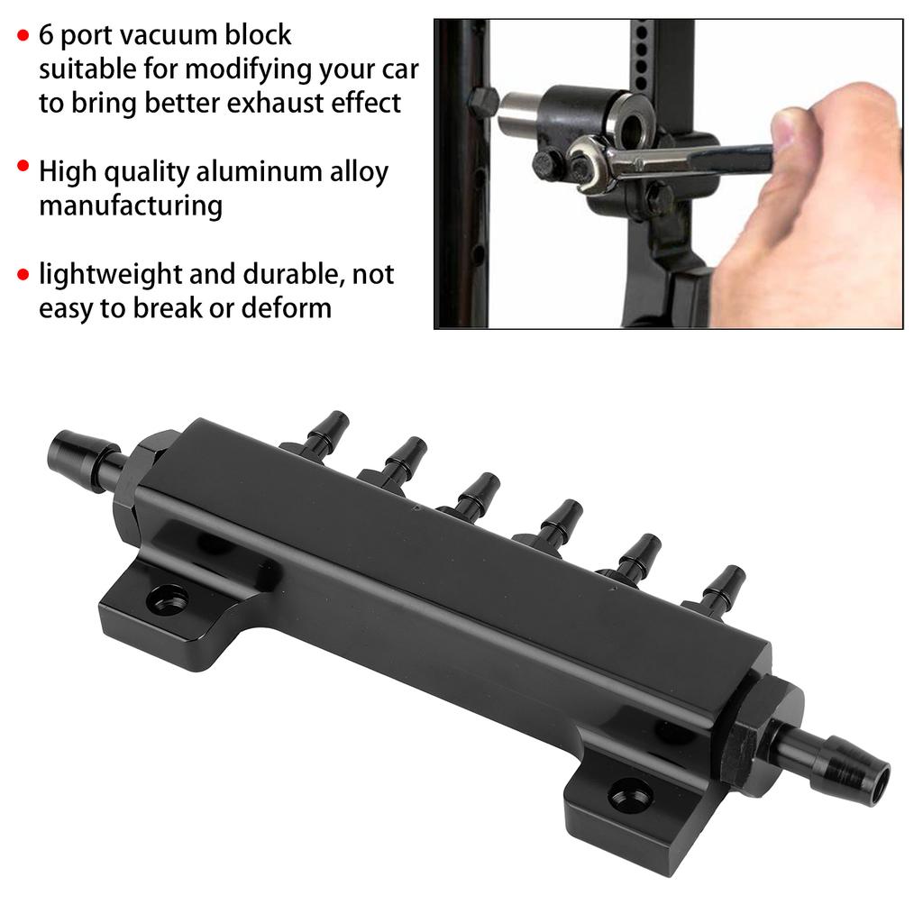 6 Port Vacuum Block Manifold Kit Fuel Gas Wastegate Boost