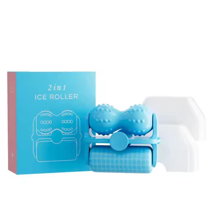 Dual-Head Ice Roller & Gel Cold Compress Massager