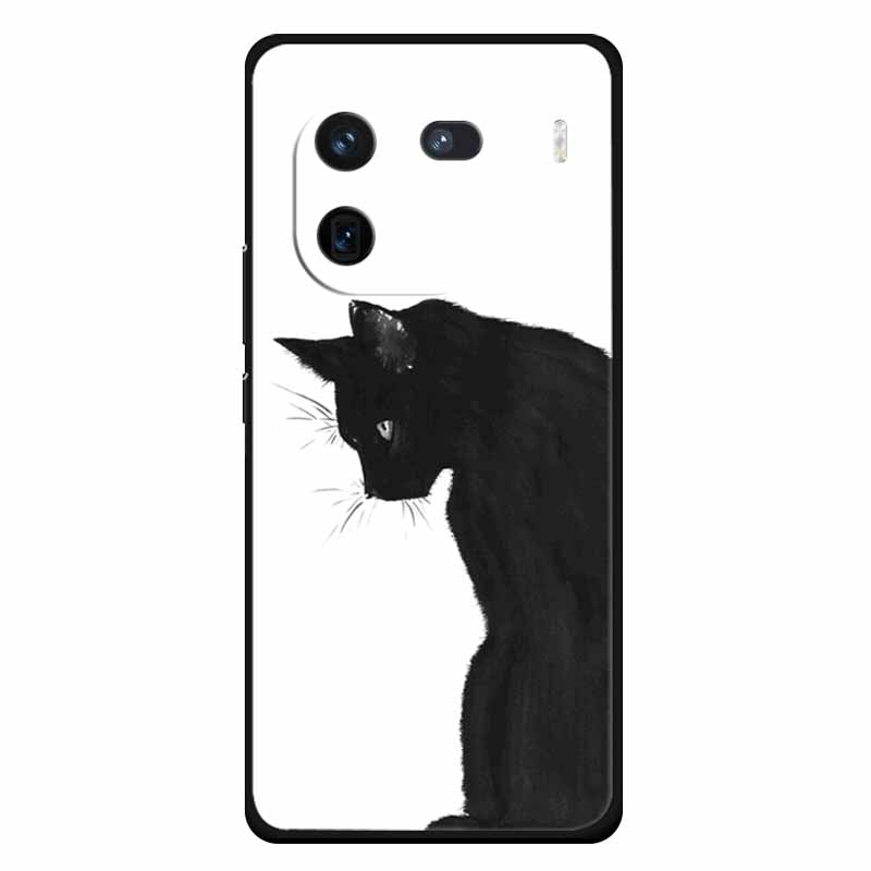 Für Vivo Iqoo 12 Hülle Weiches Silikon Katze Eule Mode Rückseitenabdeckungen für Vivo iQOO 12 Pro Hüllen Marmor Stoßfeste Handyhüllen Iqoo12