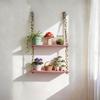 Ins Woven Hemp Rope Storage Rack Children's Room Decoration and Storage Wall Rack Bohemian Style Plant Wall Rack