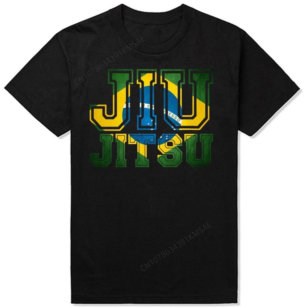 Unisex TShirts Brand Clothing Summer Cotton Unisex Tshirt Flag Bjj Tee Brazilian Jiu Jitsu Slim Fit Tee Shirt For Male Tee Euro Size