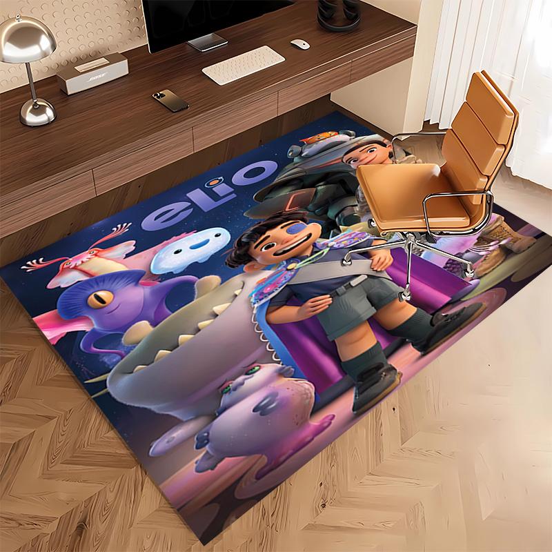 1pc Elio Ooooo & Glordon1 Print Area Rug - Soft, Washable Non-Slip Indoor Mat, Living Room, Home Office Decorative Rug,Office Decorative