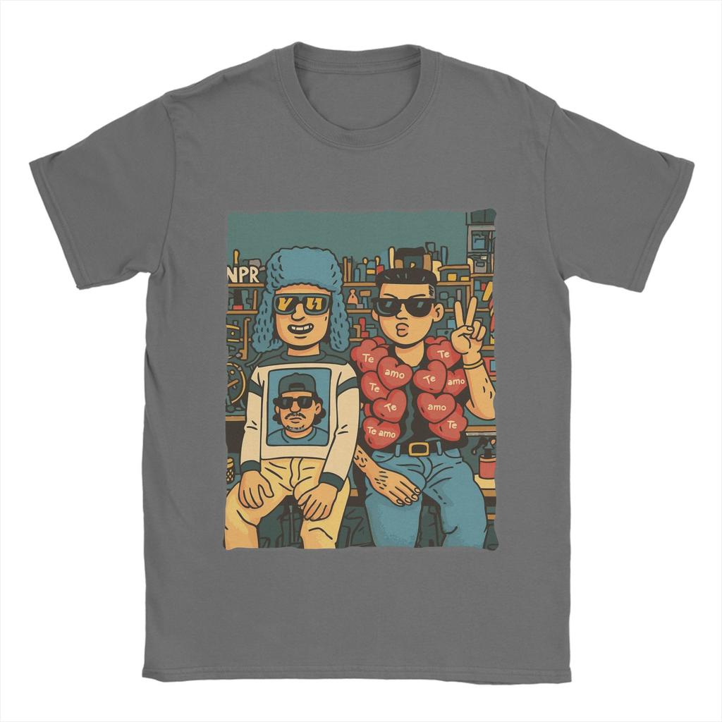 CA7RIEL & Paco Amoroso Papota Tour T Shirts Men's Pure Cotton Funny T-Shirt O Neck Tee Shirt Short Sleeve Clothes Party