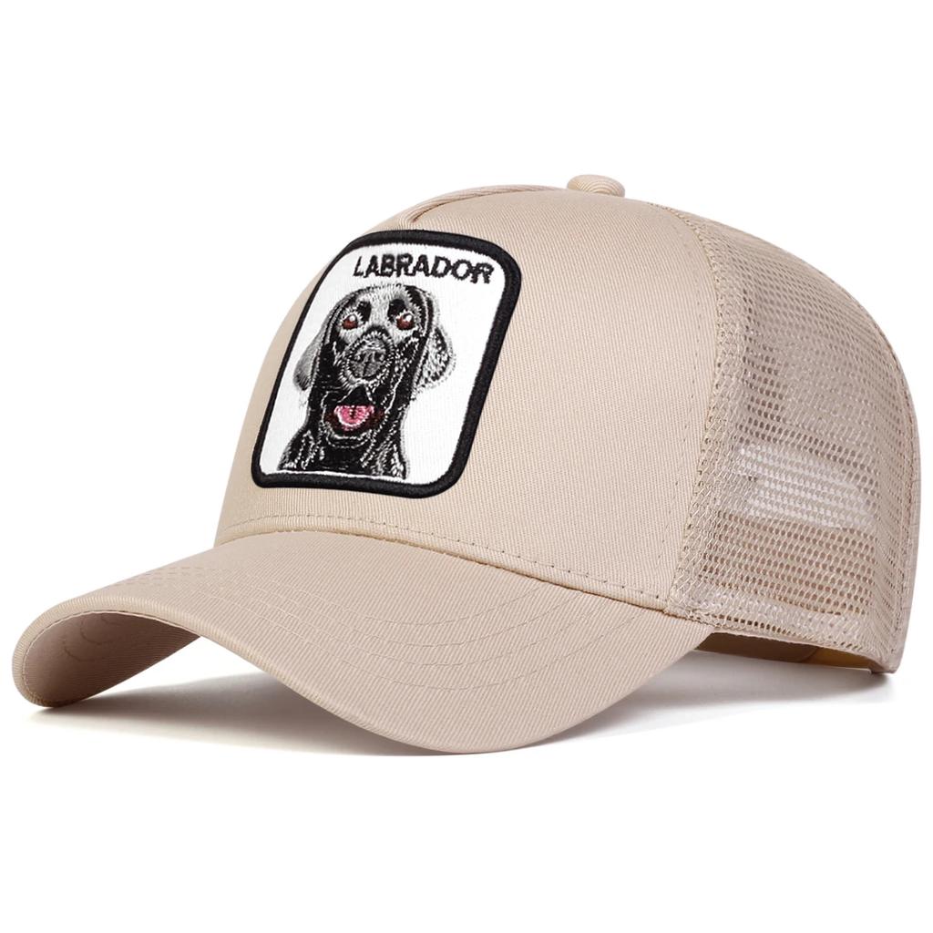 Cappelli a Rete da Baseball Unisex con Ricamo di Cane LABRADOR Primavera ed Estate Outdoor Regolabili Cappelli Casual Cappello Parasole Cappellino Sportivo
