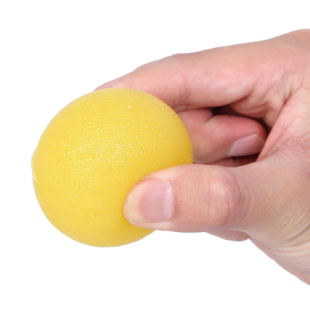 3pcs Hand Grip Ball Men Women Fitness Finger Exerciser Hand Exercise Squeeze Balls (Round)Yellow