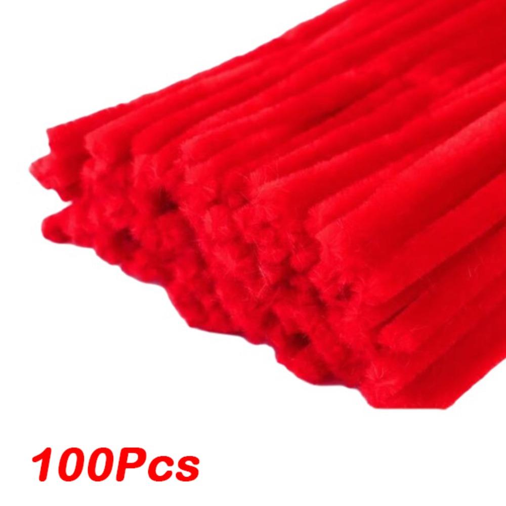 100/300/400Pcs Flexible Wire Pipe Cleaners Bendable Plush Sticks  for Artificial Flower Making