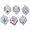 18 Pieces Flowers Print Womens Cotton Handkerchiefs Party Hankie 12x12inch
