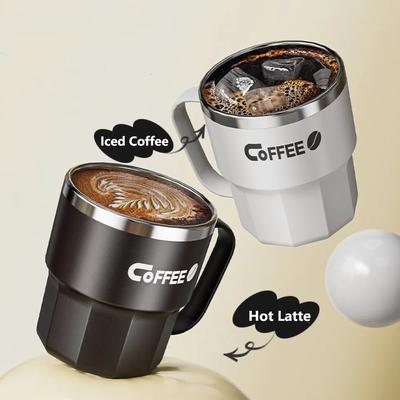 304 Stainless Steel Coffee Mug With Lid Water Cup New Coffee Cup