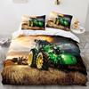 3D Printed Tractor Duvet Cover and Pillowcase, Country Truck Bedding Set for Single/Double Beds, Bedroom Decor Boy Gift