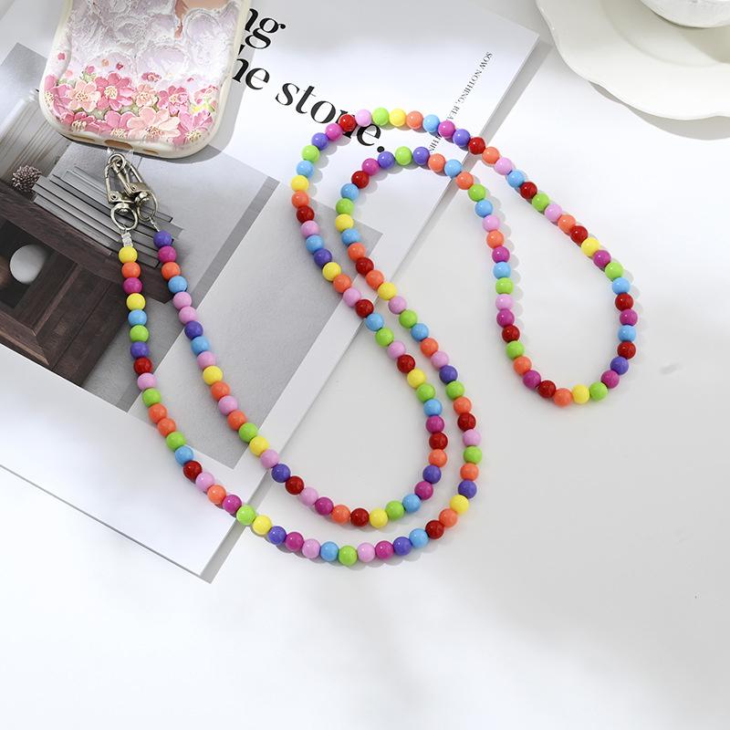 Korean Pearl Chain Beaded Phone Lanyard Crossbody Elegant Bag Chain Lightweight for Shopping and Work Use