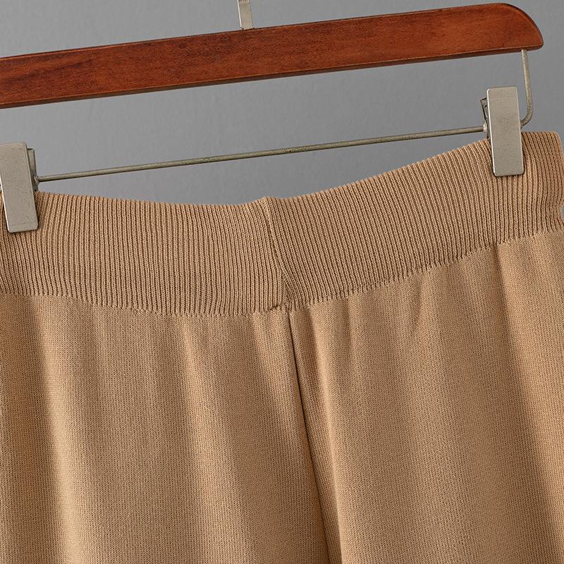 POLO Collar Striped Sweater Set Women's Autumn and Winter Loose Fashion Casual Knitting Two-piece Set