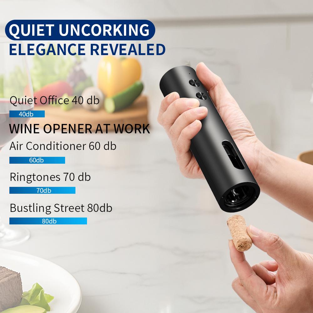 4-in-1 Electric Bottle Wine Opener Set USB Rechargeable Electric Automatic Corkscrew Wine Opener Set Wine Stopper, Wine Pourer