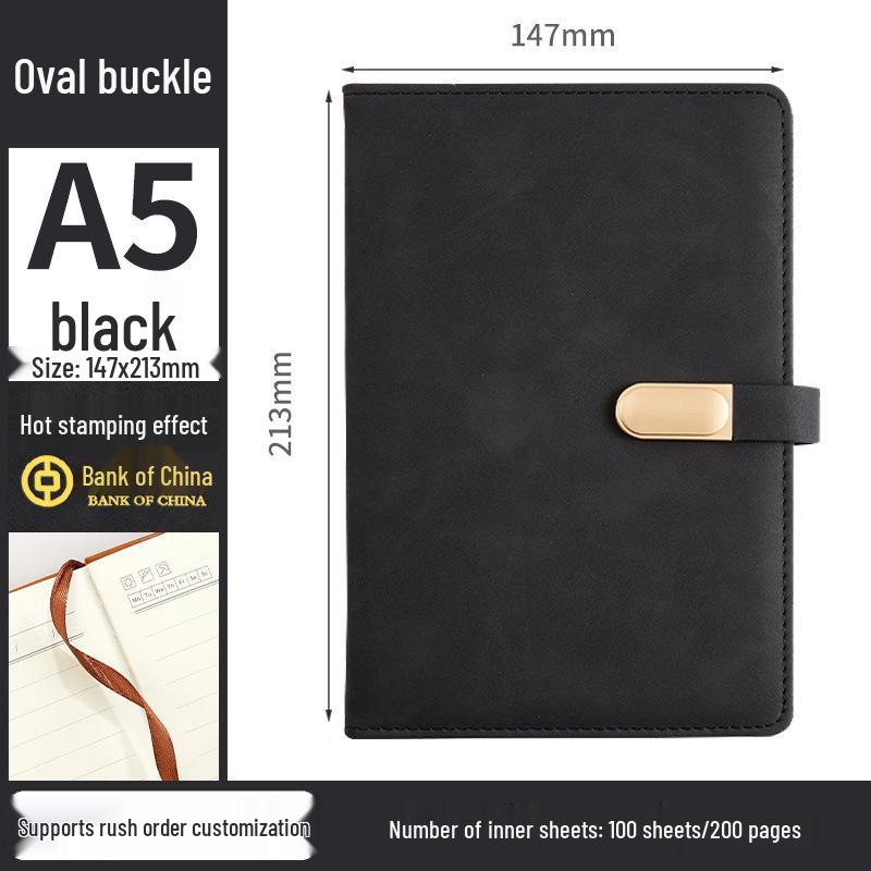 A5 Custom Logo Thickened B5 Diary with Buckle for Business Office