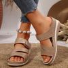 Fashion Sandals Women Shoes Summer Platform Heels Shoes Woman Slip On Shoes Wedge Women's Sandals Soft Woman Slippers Footwear Female