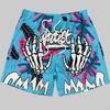 Trendige Schädelmuster-Kurzhose für Herren Sommer Mode Streetwear 3D-Druck Badeshorts Coole Hip Hop Übergroße Boardshorts