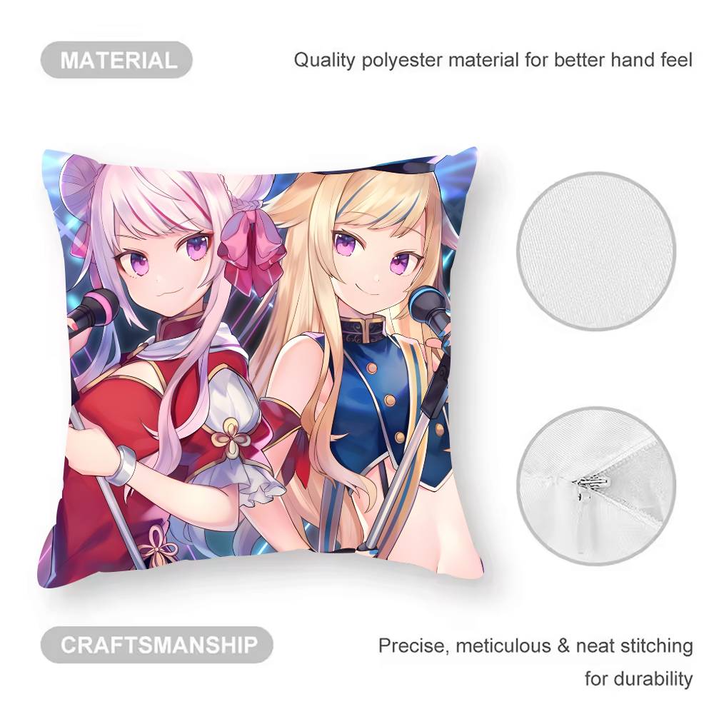 H-HIMEHINA Pillow Case  Anti-dustmite Pillowcase Invisible Zipper Silky Short Plush Sofa Cushion Cover