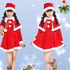 Soft Cotton Blend Children's Christmas Apparel Red Santa Suit For Boys And Girls
