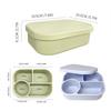 4 Fächer Mikrowellengeeignete Silikon-Lunchbox 750ml Lebensmittelaufbewahrungsbehälter Unterteilte Lunchbox Picknick