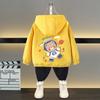 Spring and Autumn Girls Long Sleeved Zippered Cartoon Dinosaur Hooded Windproof Coat Top Children's Wear Jacket Baseball Jacket Models Boys and Girls
