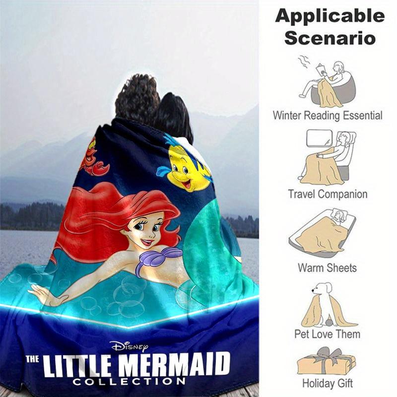 1pc, Disney The Little Mermaid Collection Ariel's Enchanted Journey Blanket Home Decor, Couch Cover, Outdoor Use, Travel, Camping, Car