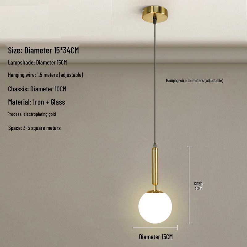 Nordic Minimalist Pendant Light for Bar Counter and Bedside - Modern LED Lighting
