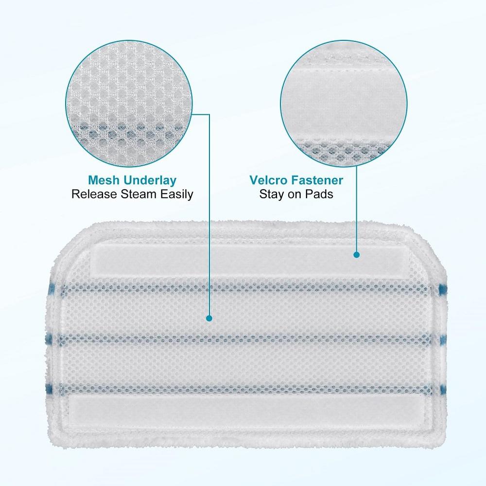 2PCS Mop Pads for Black & Decker Steam Mop FSM1610/1630/1300 Washable and Reusable Replacement Mopping Cloth