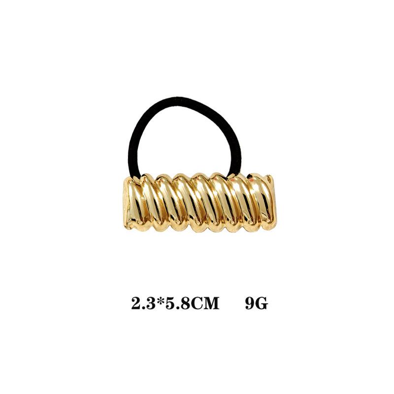 Retro Gold Geometric Hair Clips and Ponytail Ties