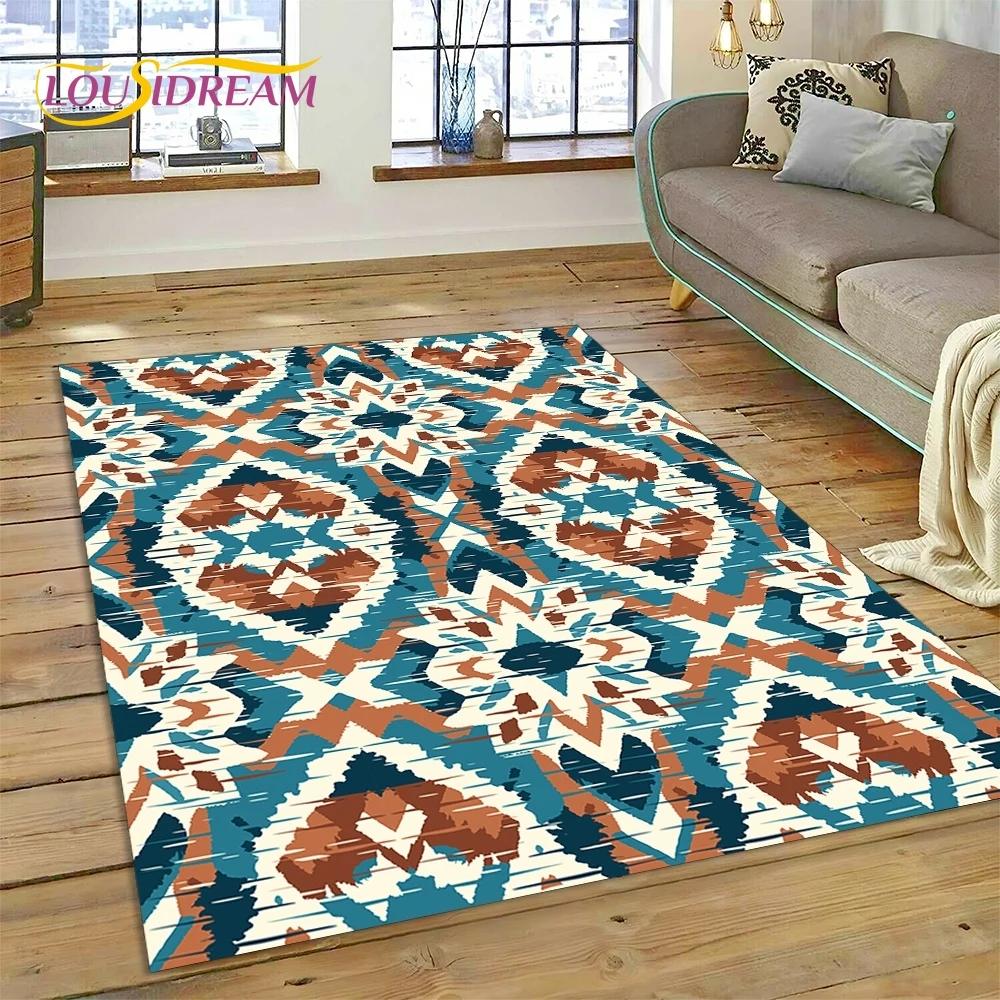 Lastest Nordic Turkish Bohemia Celt Rug Carpet for Living Room Bedroom Home Decor,Floor Mat Non-slip Decoration for Sofa Doormat