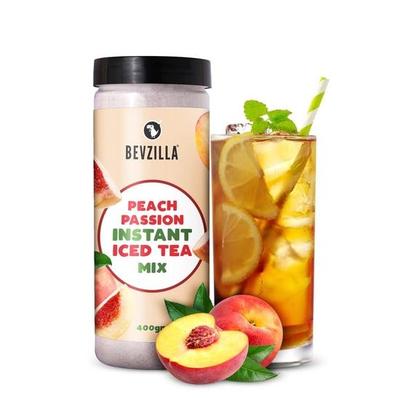 Bevzilla Miscela per Tè Freddo Istantaneo Pesca e Passione - 400 Grammi | Perfetta per l'Estate| Rinfrescante| Istantaneo