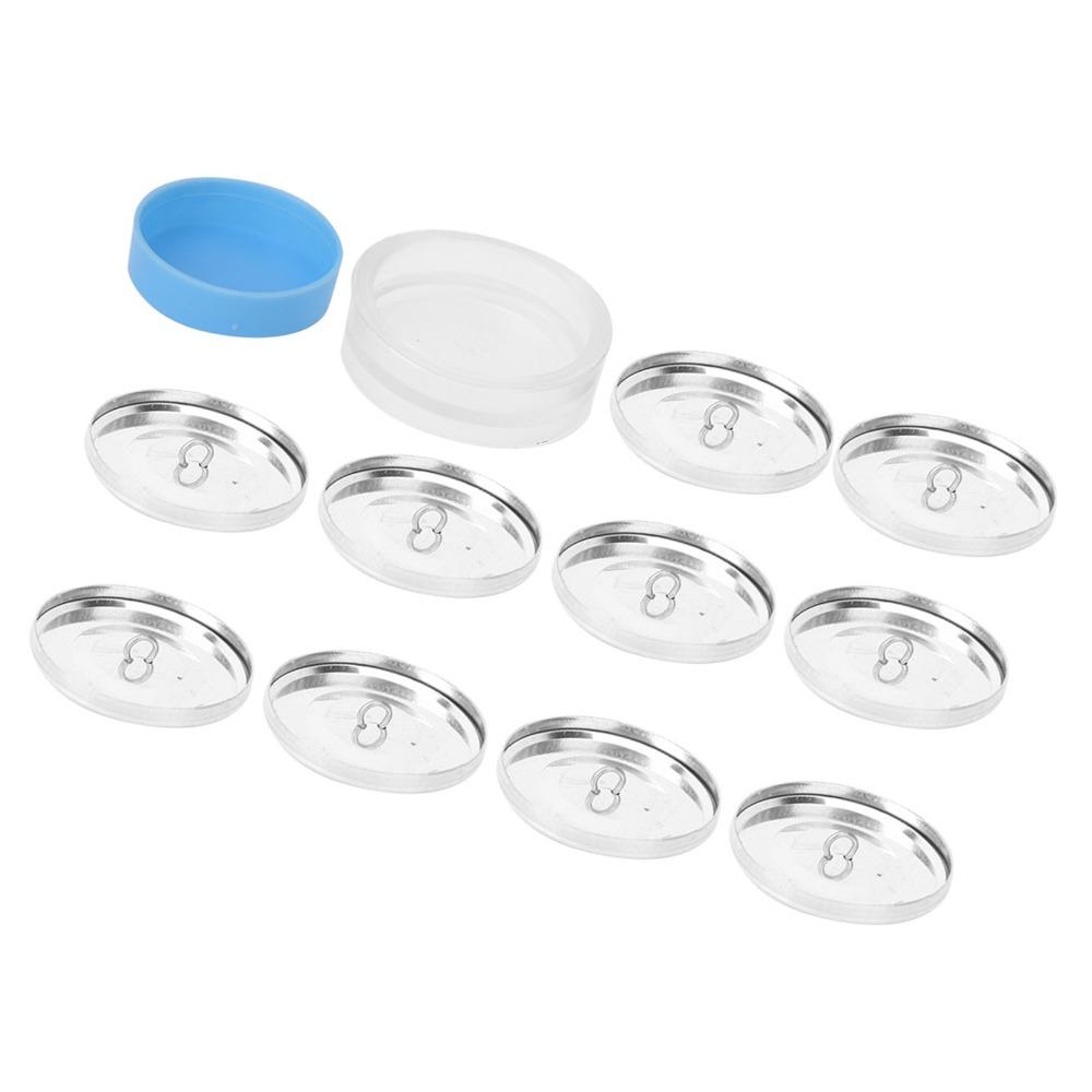 Kit Pulsanti Copertura Base Rotonda Dorso Piatto Tessuto Solido Kit Artigianali Pulsanti Fai da Te Strumenti per Creare Fibbie Rivestite in Tessuto Progetti di Rivestimento
