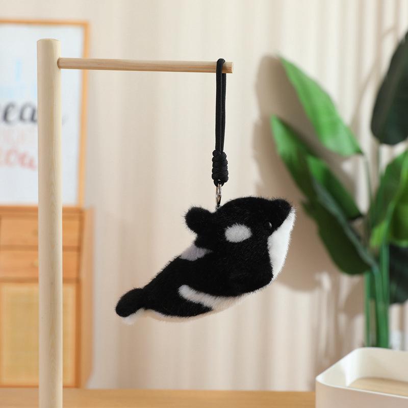 Dolphin & Whale Plush Toy Shark Plushie Keychain Bag Pendant for Girls