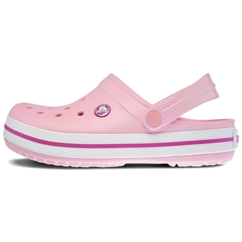 Crocs Crocband Lightweight Breathable Non-slip Wear-resistant Beach Clogs Sandals Unisex Pink Purple
