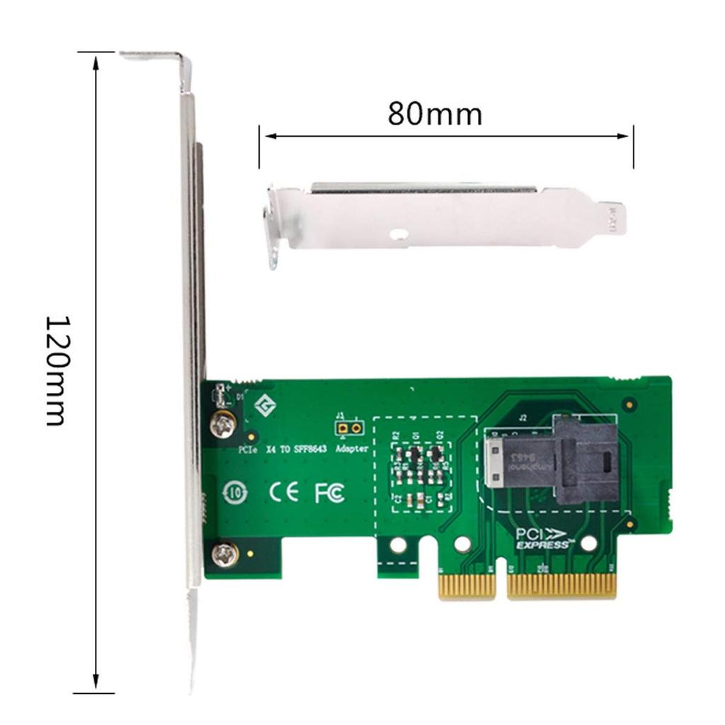 Cablecc 4X To U2 Kit NVME PCIe SSD Adapter for Mainboard SSD 750 P3600 P3700 PCI-E U.2 SFF-8639 M.2 SFF-8643
