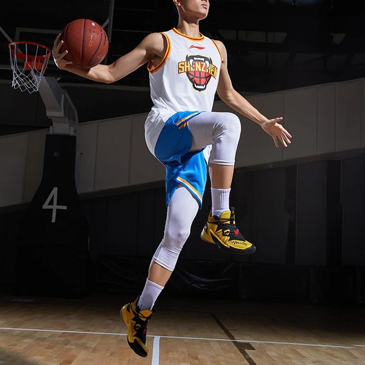 Li Ning Professional Basketball Collection Basketball Jerseys Men's White Moderate Straight Fit AAYR475-1