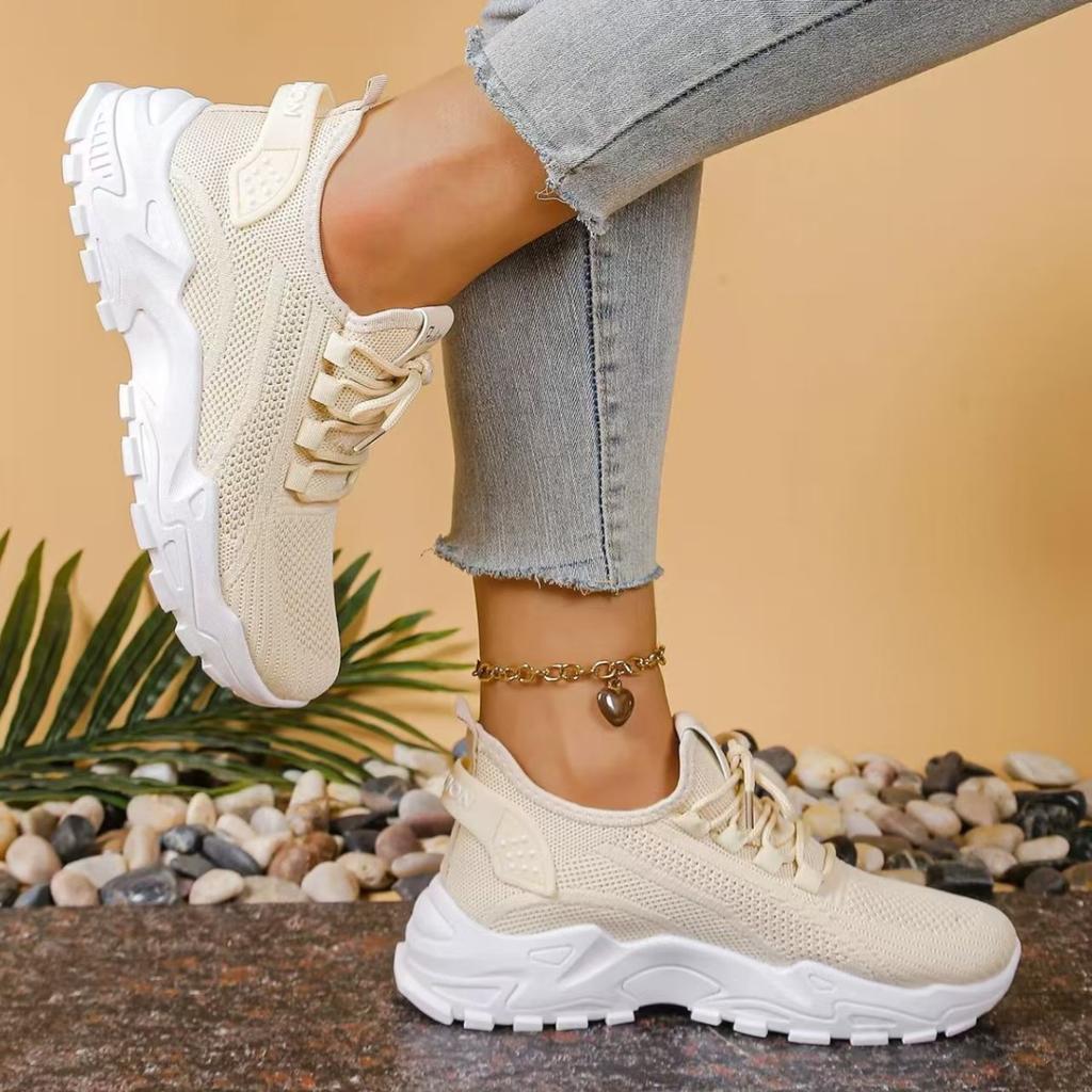 Schuhe Damen beliebt Sommer Damenschuhe vielseitig Sportnetz Einzelschuhe Außenhandel Damenschuhe Fliegenstrick Mesh modisch und atmungsaktiv