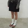 Lcdc Tm Double Waisted Denim Mini Skirt (Black)