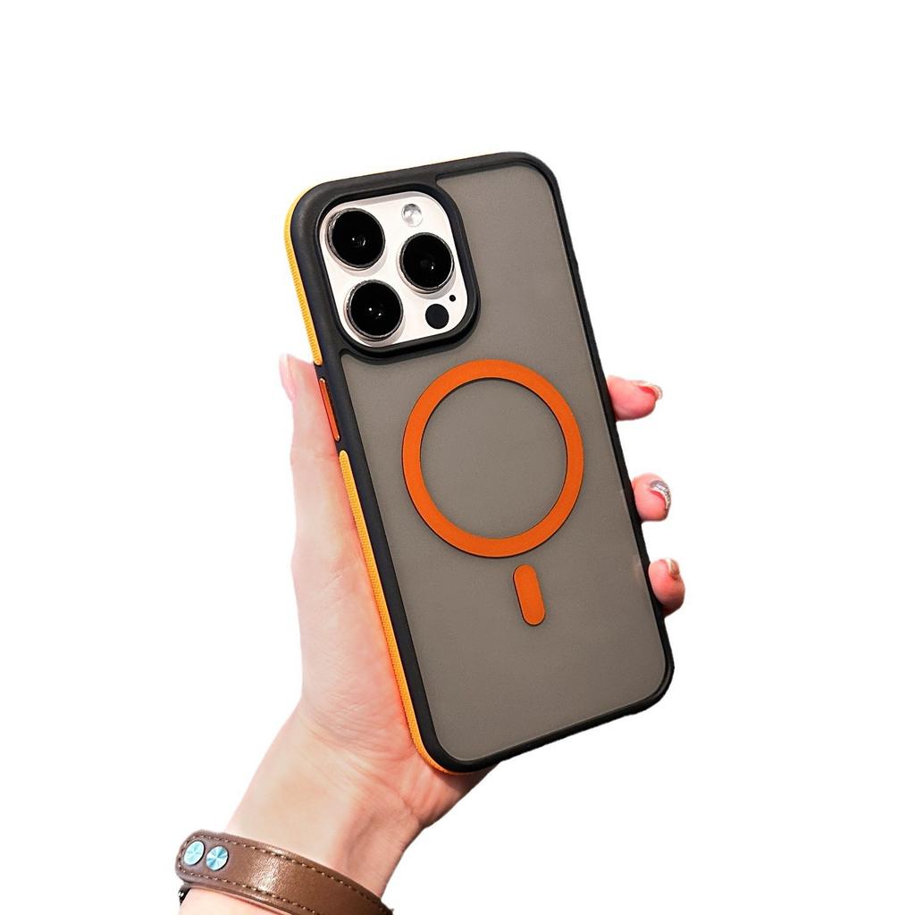 Contrast Color 16pro for iPhone16promax Mobile Phone Case 15promax Magnetic Suction Apple 16 Protective Case 15