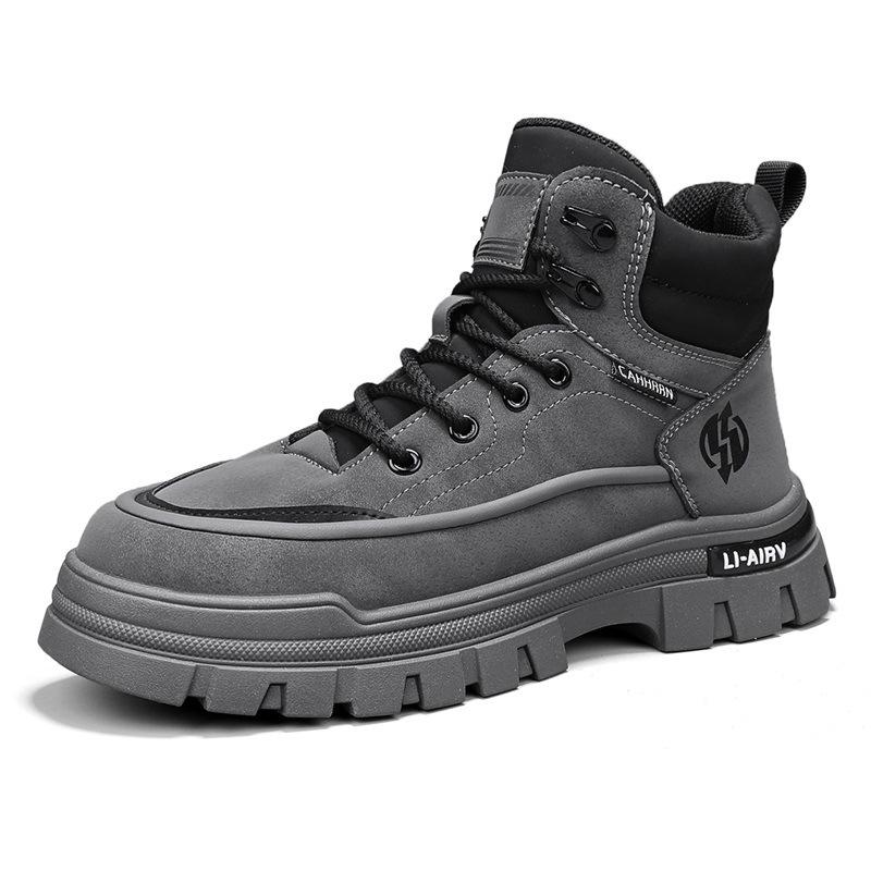 Men's Boots Trendy Martin Boots Men's High-top Locomotive Tooling Shoes Men's Autumn and Winter Heightening Men's Shoes