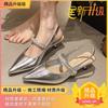 High heels stiletto medium heel bag head sandals women's 2025 new summer fairy style with skirt Mary Jane single shoes