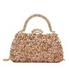 Fashion Shiny Sequin Sequin Handbag Gold Sequin Lock Buckle Party Handbag Nylon Lining Clutch Bag Party