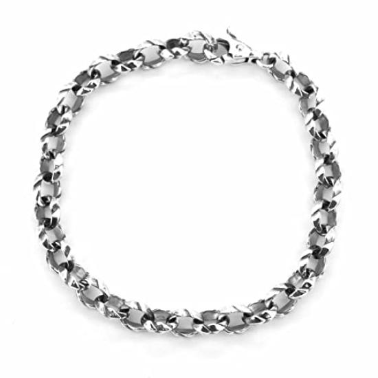 

medium mane 925 with custom brand [Lionheart] Pre-wrapped bracelet, silver, pouch, men s