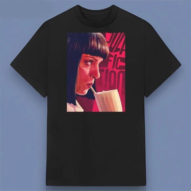 Mia wallace quentin tarantino pulp fiction graphic tshirt 4XL
