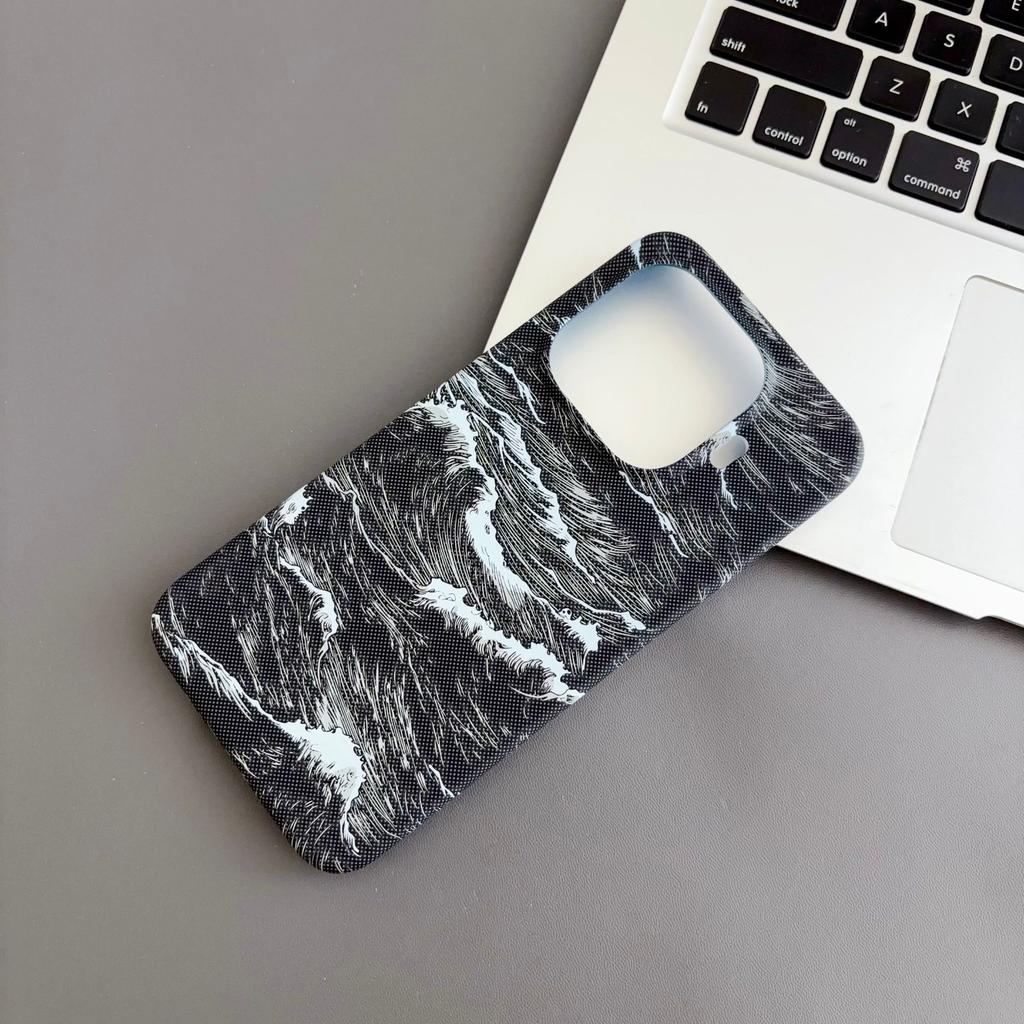 Applicable to Xiaomi 17TPro ultra-thin mobile phone case, ocean wave carbon fiber pattern 15T half pack, magnetic suction simple skin feeling protec