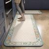 2-Piece Kitchen Oil-Proof Floor Mat Home Non-Slip Door Mat Full of Stand-Resistant Large Area Mat Carpet Crystal Velvet New