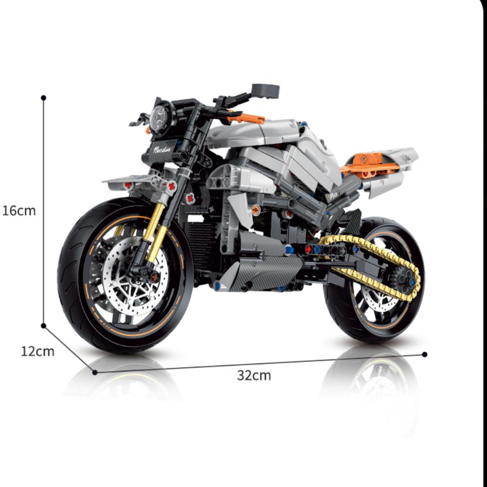 1: 8 586 STK Høyteknologisk klassisk motorsykkel Yamaha byggemodellblokk Autocity Racing Murstein Gutter og barn Leketøy Halloween-gave