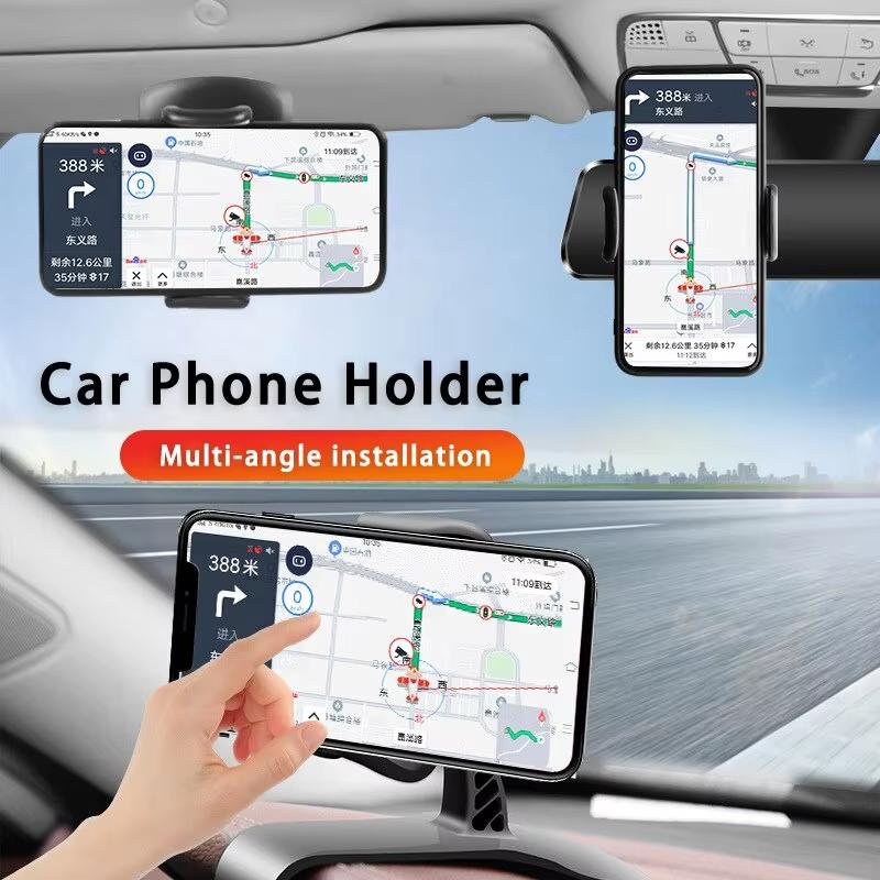 Car Phone Holder Easy Clip Mount Stand Panel Multi Functional Universal Dashboard GPS Navigation Mobile Support For Car