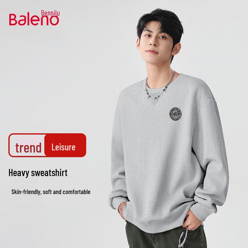 

Baleno Men s American Retro Loose Crewneck Sweatshirt 5XL