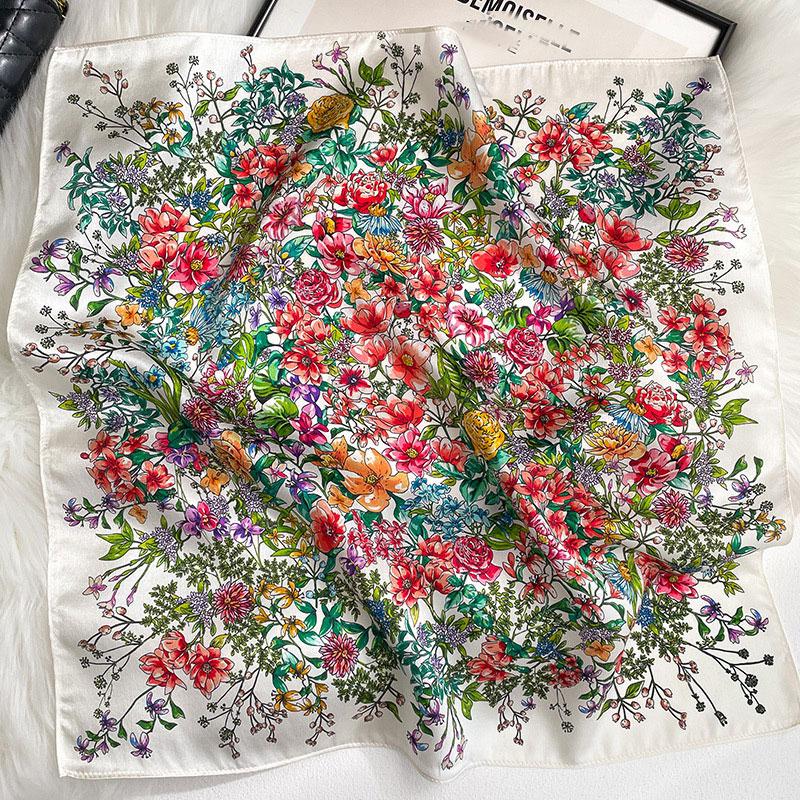 100% Natural Silk Scarf Women Luxury High Quality Headband Square Foulard Female Neckerchief Shawl Wraps Hijab Bandana Scarves