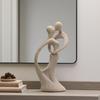 Couple Sculpture,Modern Abstract Resin Kissings Lovers Statue Ornament for Living Room Coffee Table Shelf Accent Decors