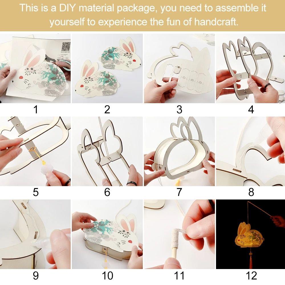 Lamp Chinese Rabbit Light Mid-Autumn Lantern Chinese Lantern Festival Lantern Glowing Lanterns